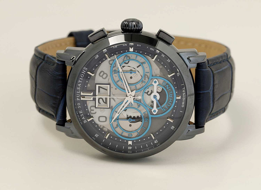 Часы Stuhrling Monaco 392.02 — мужские, кожаный