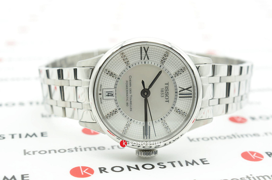 Часы Tissot Chemin des Tourelles Powermatic 80 Lady T099.207.11.116.00 — женские, нержавеющая сталь
