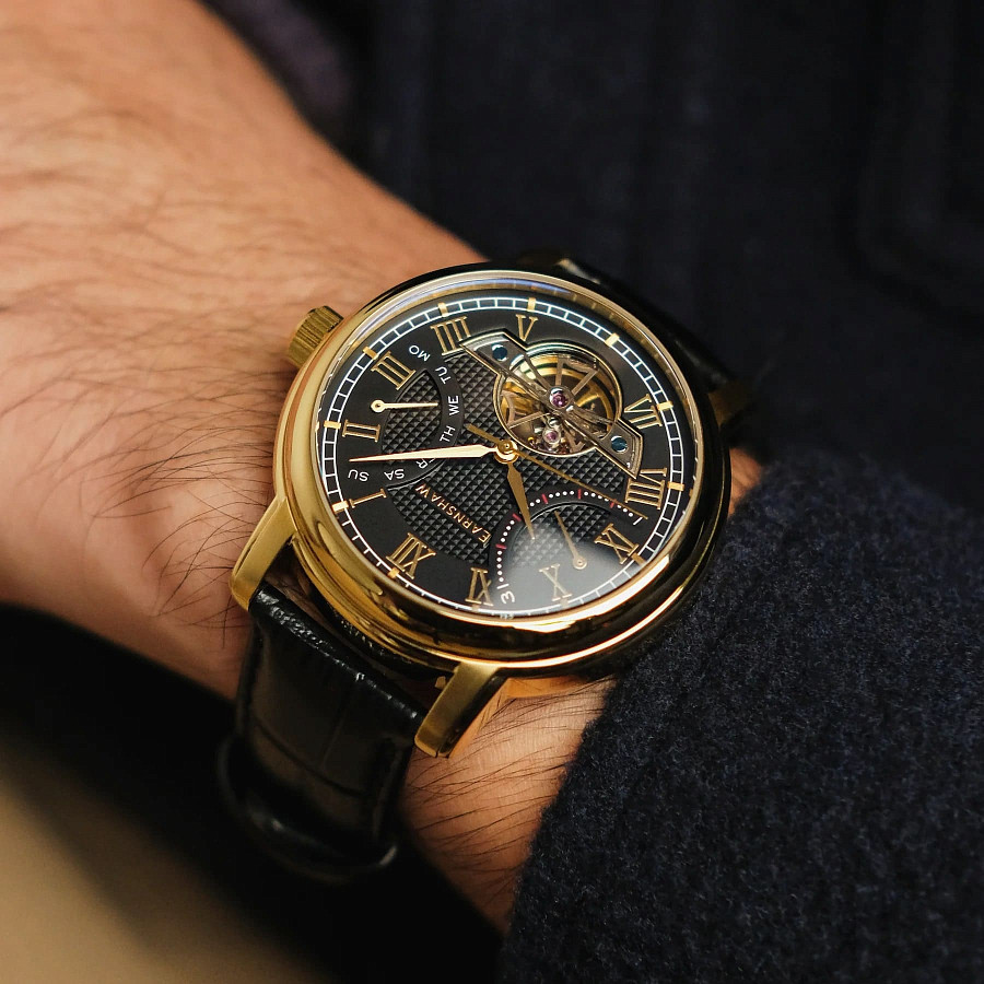 Часы Earnshaw Longcase ES-8169-05 — механические, сталь металл