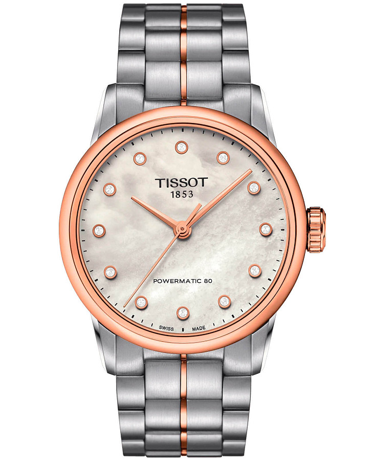 Часы Tissot Luxury Powermatic 80 Lady T086.207.22.116.00 — женские, перламутровый