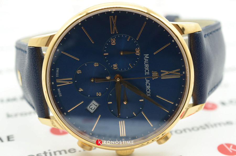 Часы Maurice Lacroix Eliros Chronograph EL1098-PVP01-411-1 — кожаный, мужские
