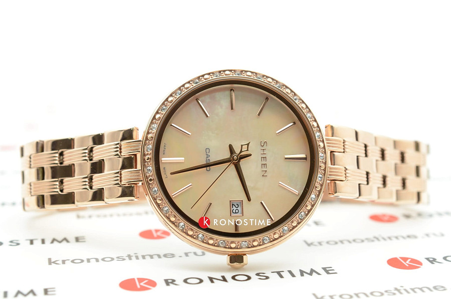 Часы Casio Sheen SHE-4052PG-4AUEF — 18-каратное желтое золото, женские