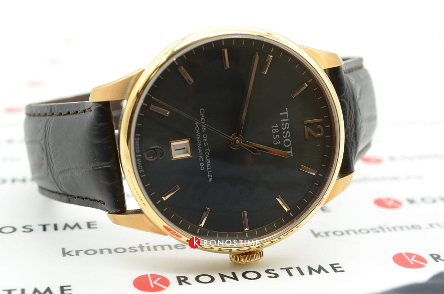 Часы Tissot Chemin des Tourelles Powermatic 80 T099.407.36.447.00 — механические, сталь металл