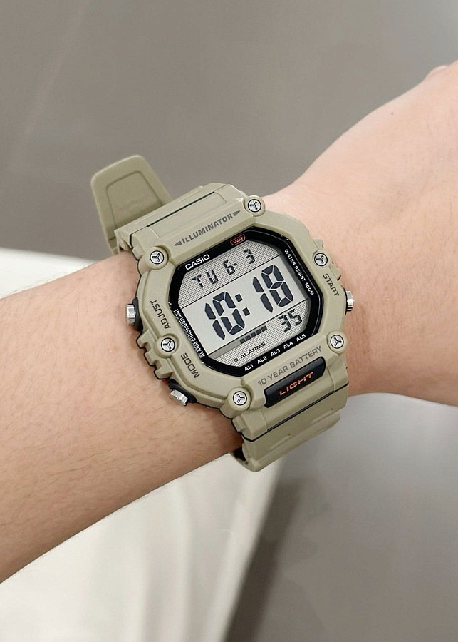 Часы Casio Collection Standard Digital AE-1600H-5A — кварцевые, пластик
