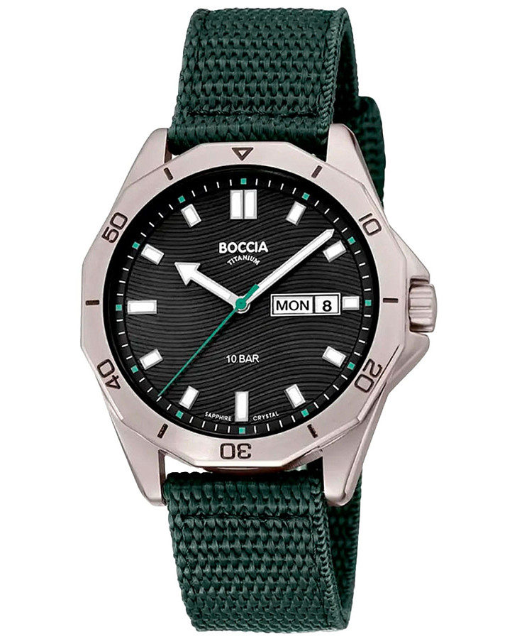 Часы Boccia Titanium 3680-02 — мужские, черный