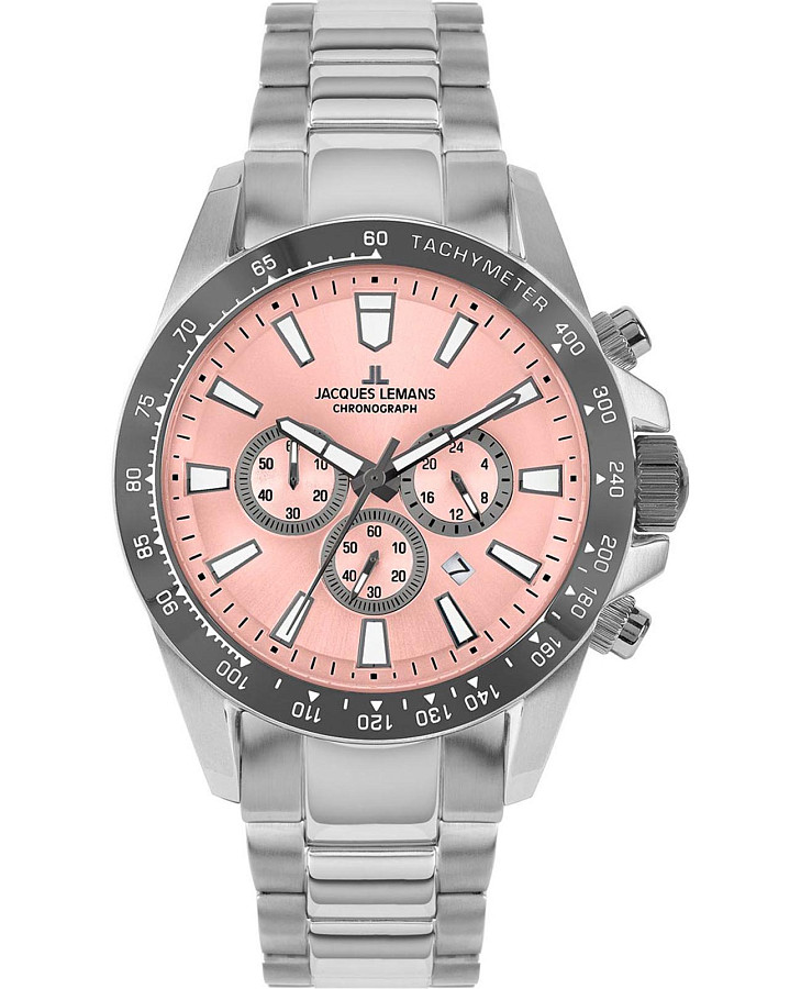 Часы Jacques Lemans Liverpool 1-2140L — мужские, розовый