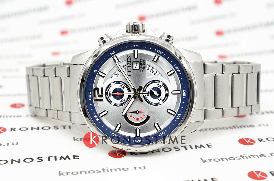 Часы Citizen Chronograph AN3690-56B — кварцевые, сталь металл