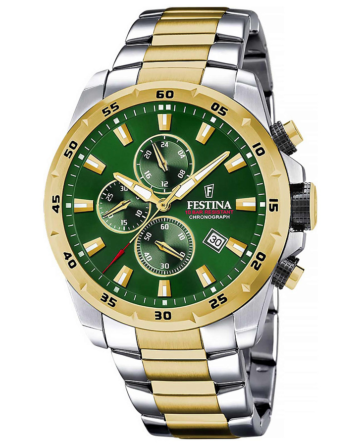 Часы Festina Chrono Sport F20562/3 — мужские, зеленый