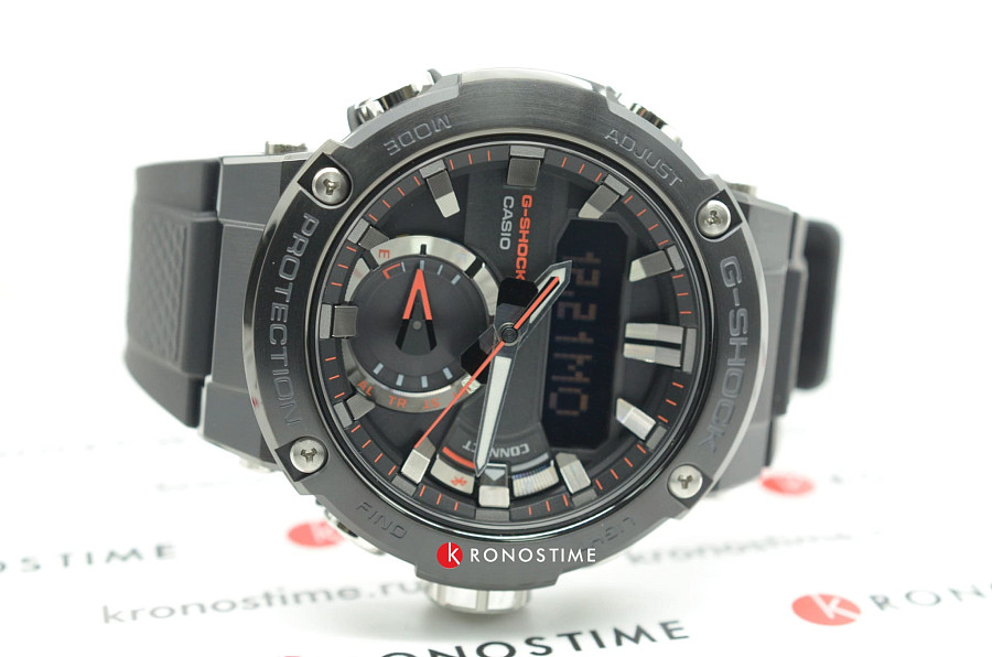 Часы Casio G-Shock GST-B200B-1A — пластик, черный