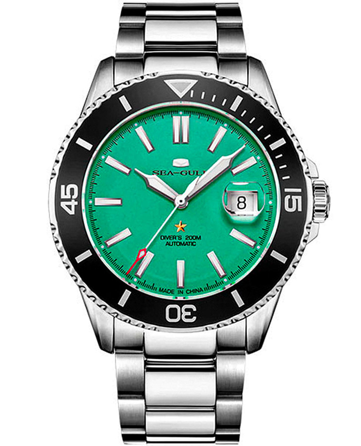Часы Seagull Ocean Star 816.92.1523A — мужские, зеленый