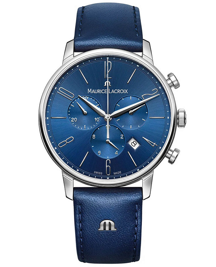 Часы Maurice Lacroix Eliros Chronograph EL1098-SS001-420-4 — женские, синий