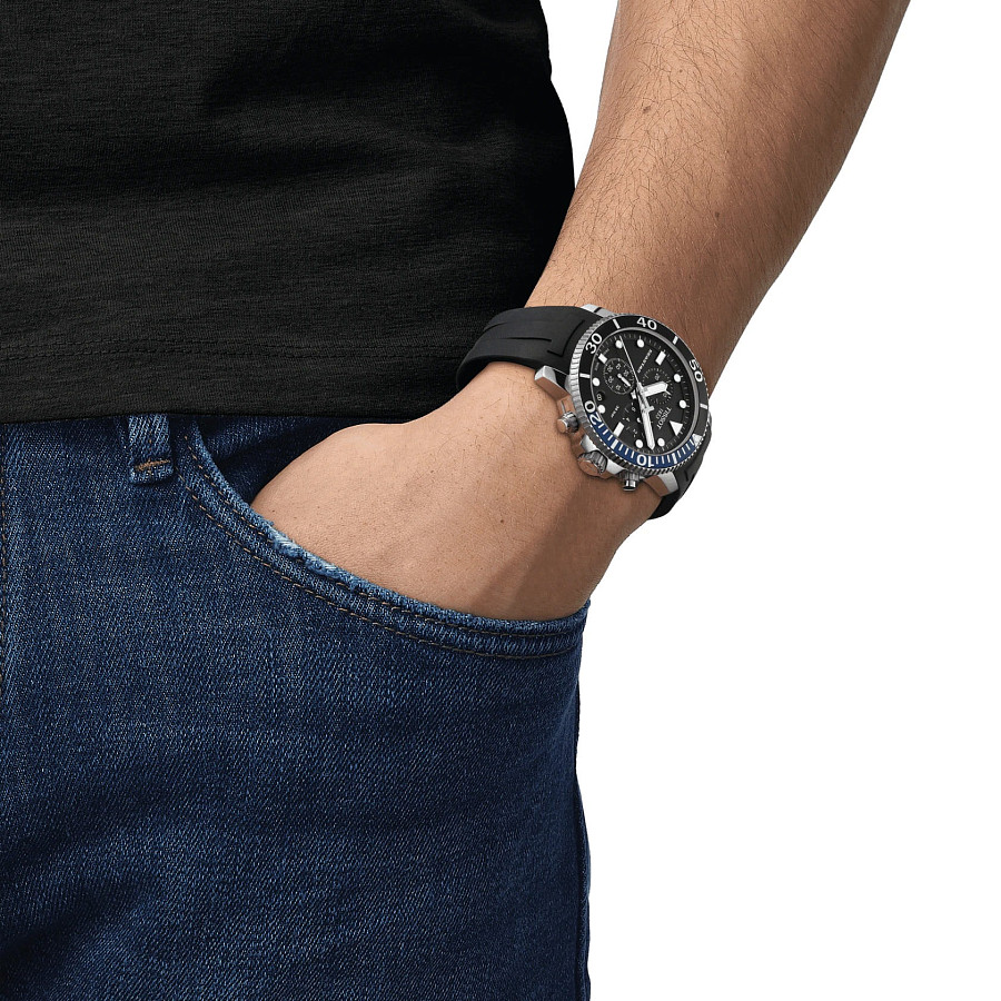 Часы Tissot Seastar 1000 Chronograph T120.417.17.051.02 — кварцевые, сталь металл