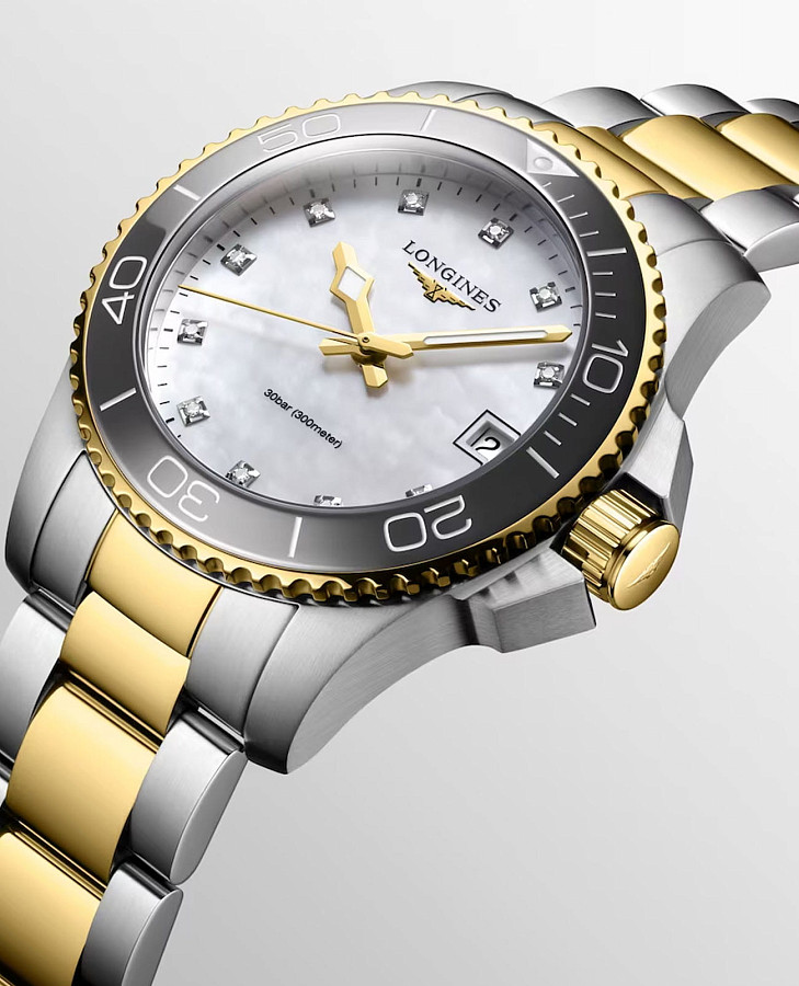 Часы Longines HydroConquest L3.370.3.87.6 — женские, двухцветный