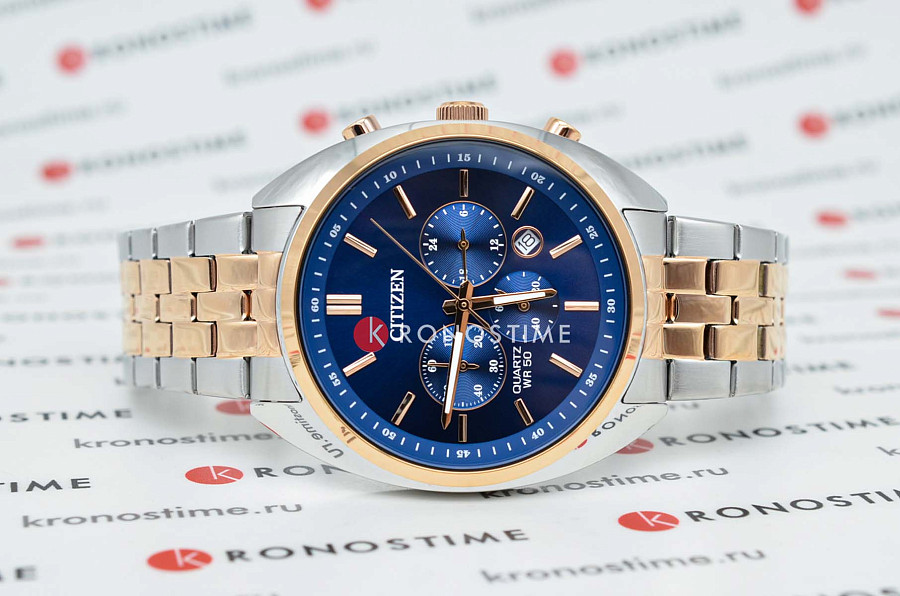 Часы Citizen Chronograph AN8216-50L — кварцевые, сталь металл