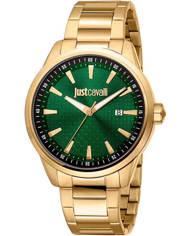 Часы Just Cavalli Cavaliere JC1G385M0065 — мужские, зеленый
