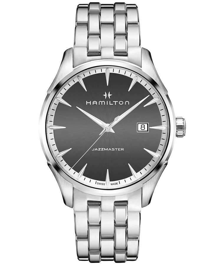 Часы Hamilton Jazzmaster Gent Quartz H32451181 — мужские, серый