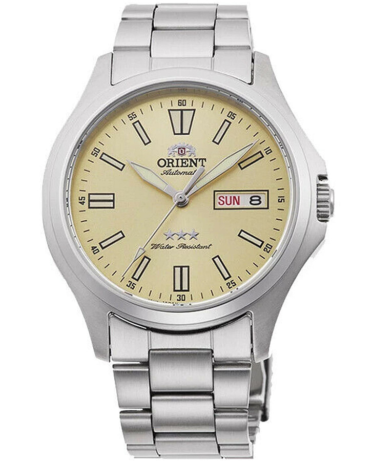 Часы Orient 3 Stars RA-AB0F11G (RN-AB0F11G) — мужские, желтый