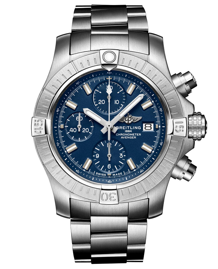 Часы Breitling Avenger Chronograph 43 A13385101C1A1 — мужские, синий