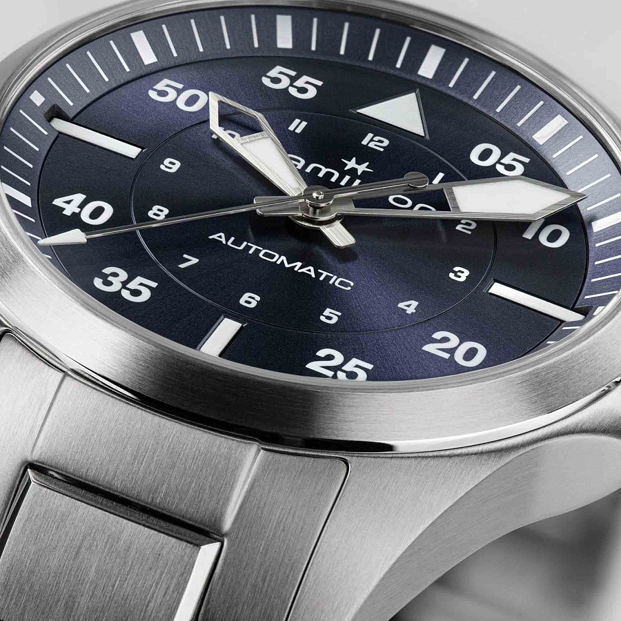 Часы Hamilton Khaki Aviation Pilot Auto H76215140 — нержавеющая сталь, мужские