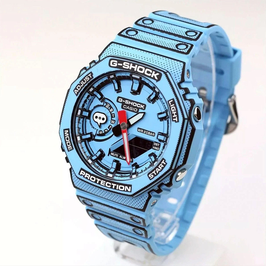 Часы Casio G-Shock GA-2100MNG-2A — пластик, мужские