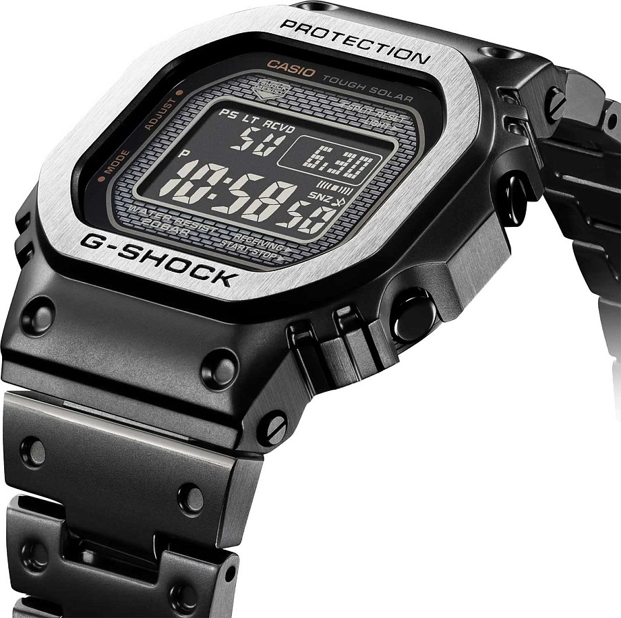 Часы Casio G-Shock GMW-B5000MB-1E — нержавеющая сталь с ip-покрытием, мужские