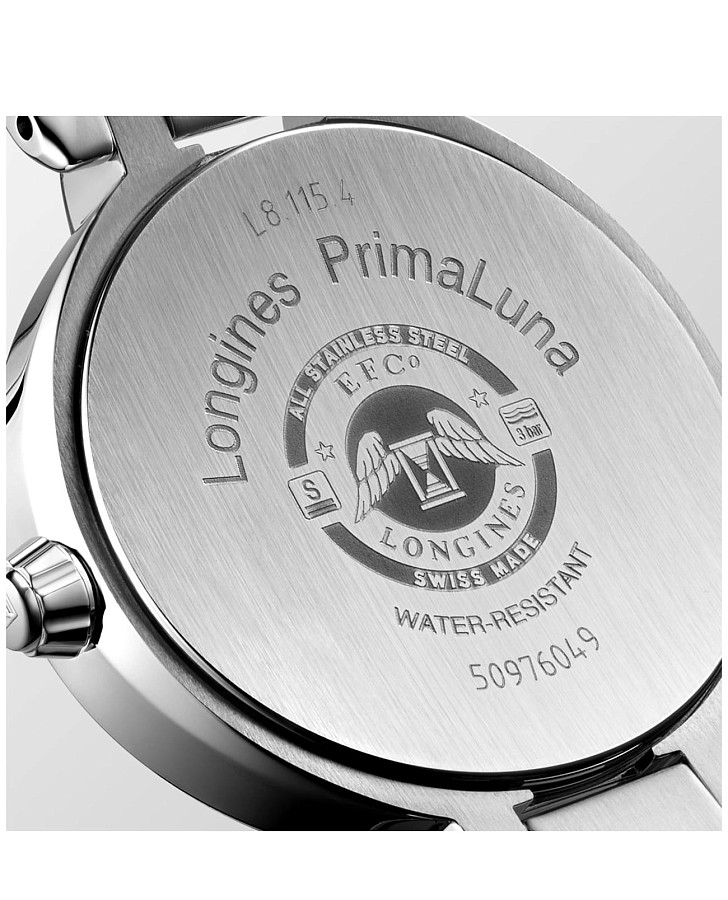 Часы Longines PrimaLuna L8.115.4.87.6 — женские, серебристый