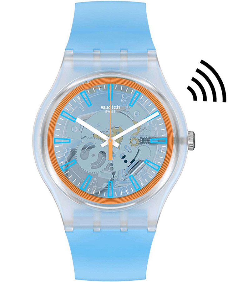 Часы Swatch New Gent Swatch Pay! SVIK102-5300 — женские, прозрачный