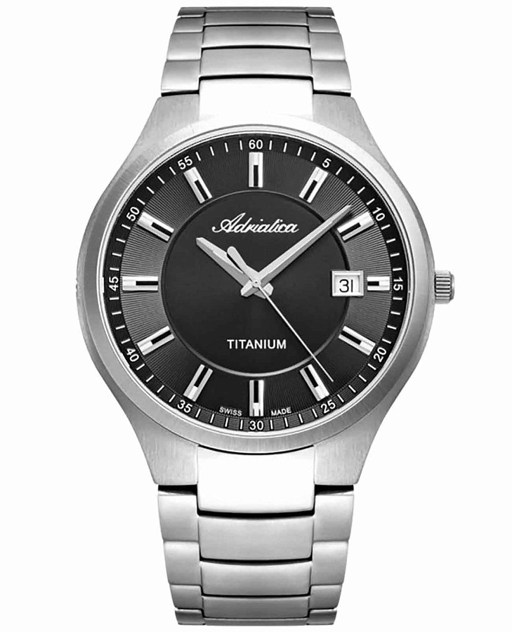 Часы Adriatica A8329.4114Q — мужские, черный