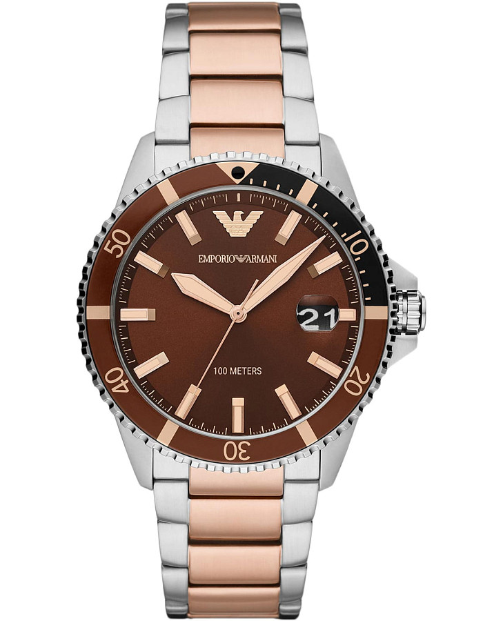 Часы Emporio Armani Diver AR11340 — мужские, коричневый