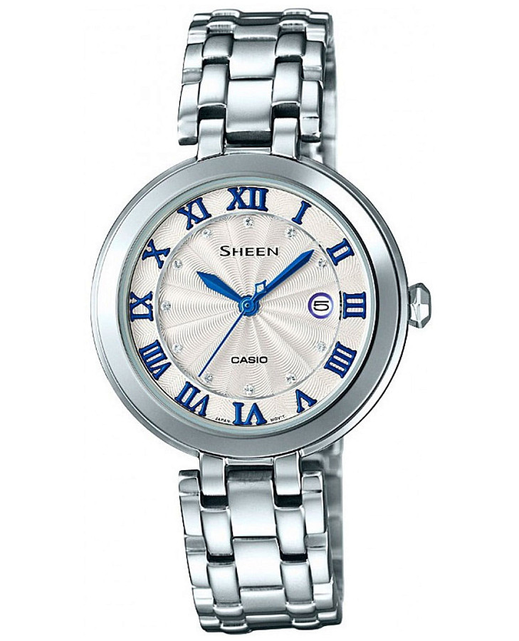 Часы Casio Sheen SHE-4033D-7A — женские, серебристый