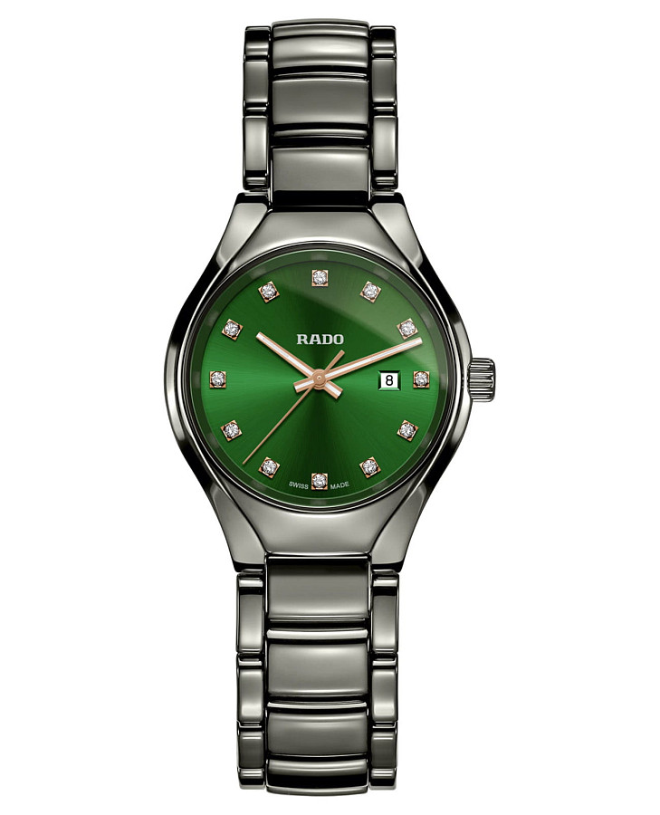 Часы Rado True Diamonds R27060742 — женские, зеленый
