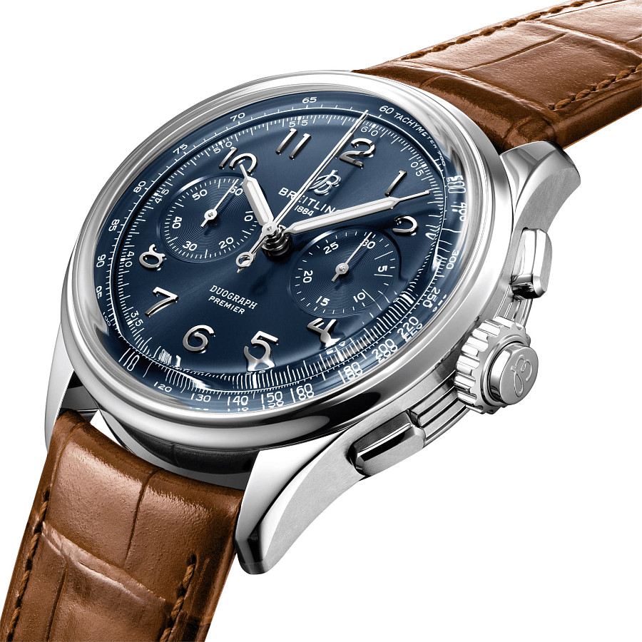 Часы Breitling Premier B15 Duograph 42 AB1510171C1P1 — механические, сталь металл