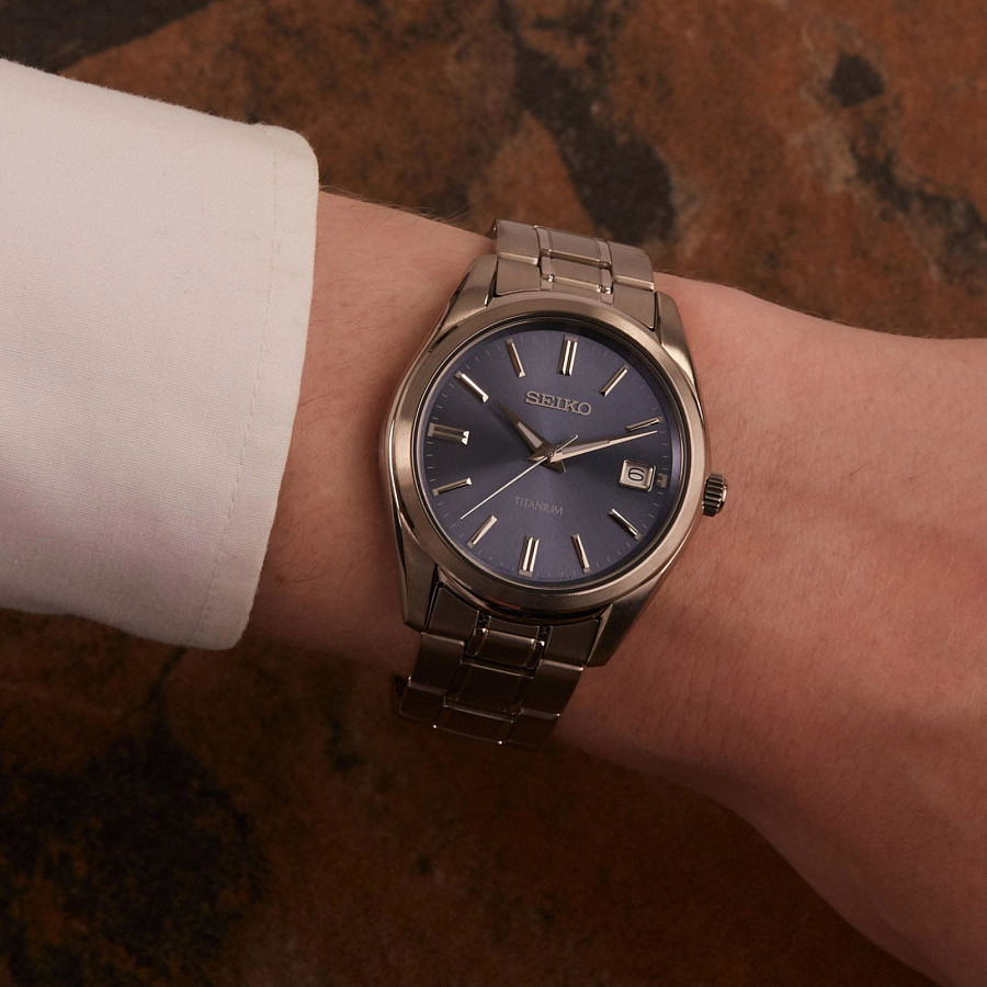 Часы Seiko Conceptual Series Dress SUR371P1 — синий, титан