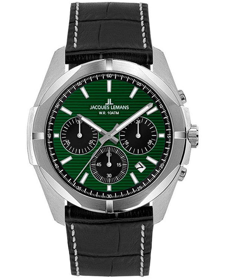 Часы Jacques Lemans 1-2180F — мужские, зеленый