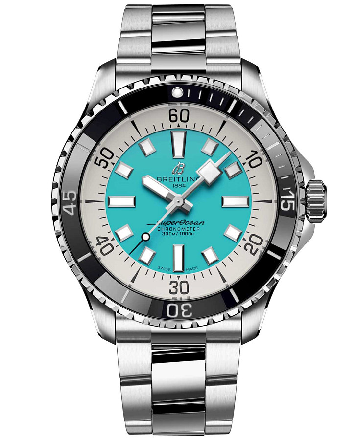 Часы Breitling Superocean Automatic 44 A17376211L2A1 — мужские, голубой