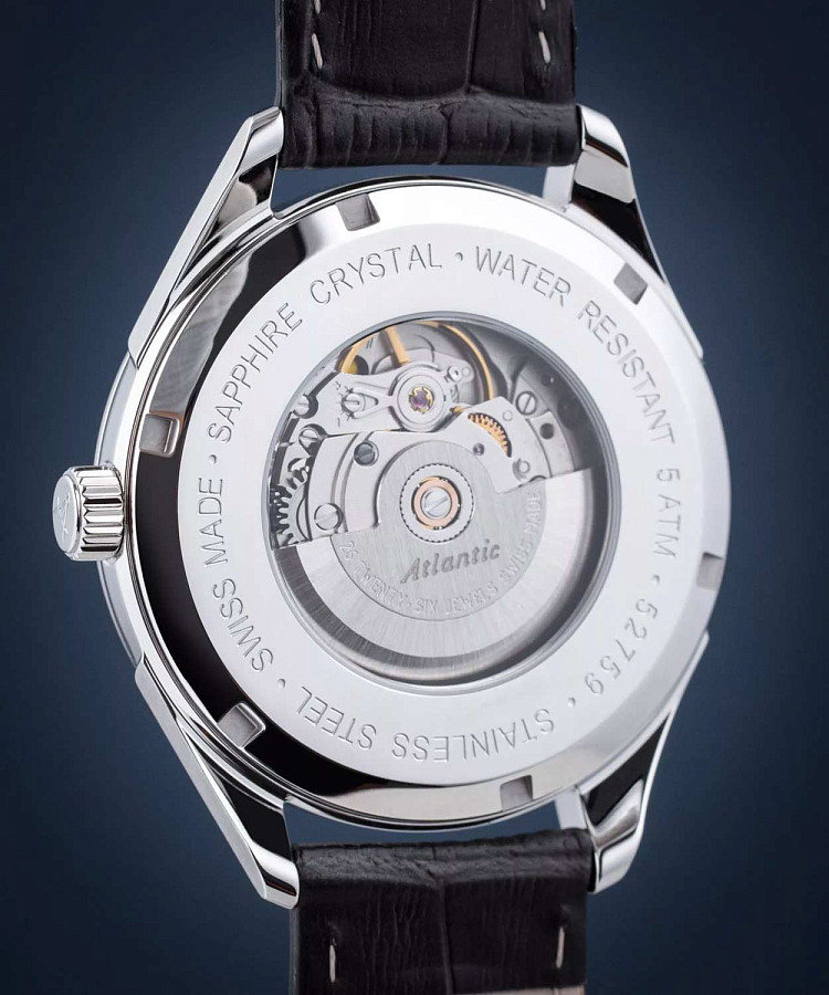Часы Atlantic Worldmaster 1888 52759.41.41S — кожаный, мужские
