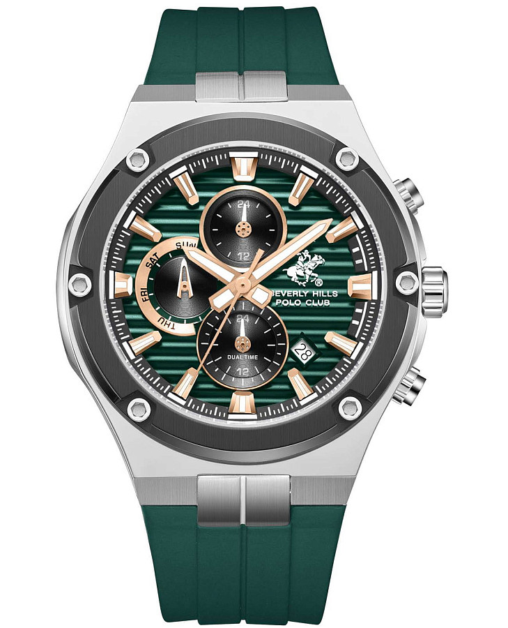 Часы Beverly Hills Polo Club BP3822X.375 — мужские, зеленый