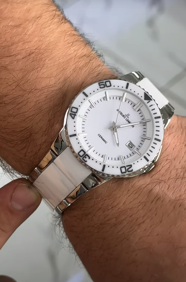 Часы Jacques Lemans High Tech Ceramic 1-2164B — кварцевые, сталь металл
