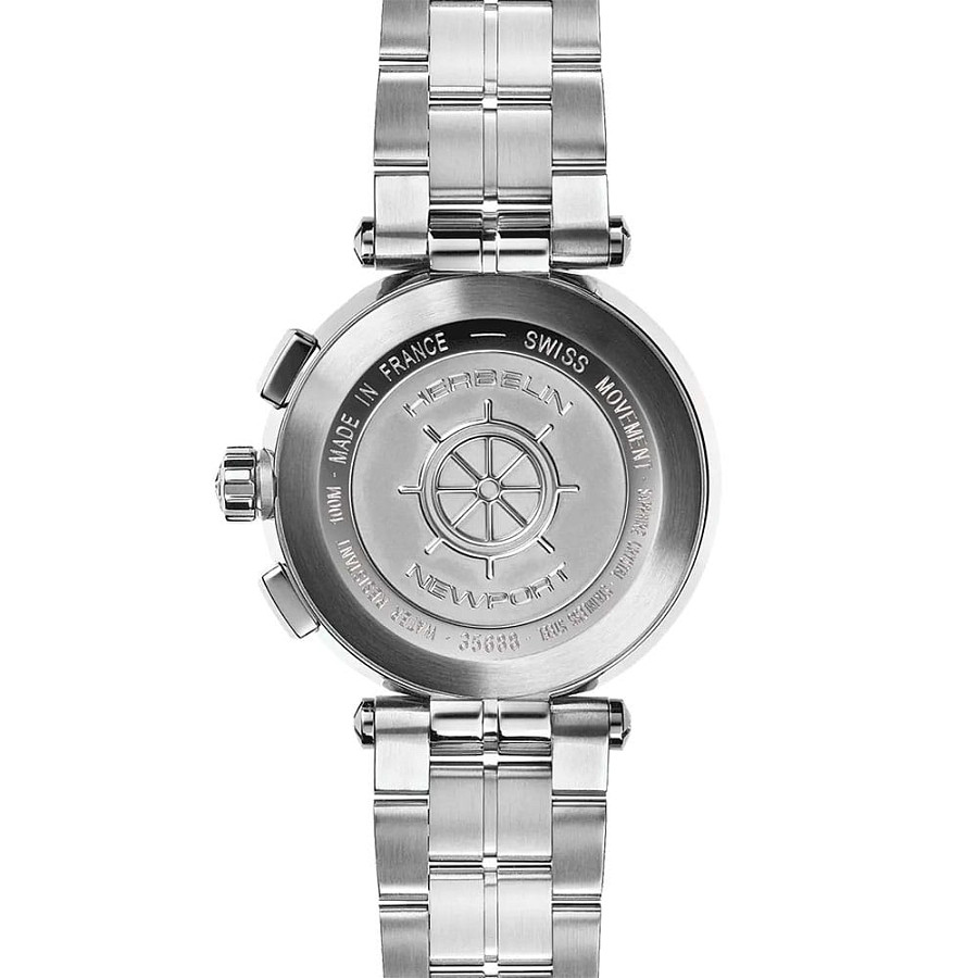 Часы Herbelin Newport Chrono 35688B19 — сталь металл, Франция