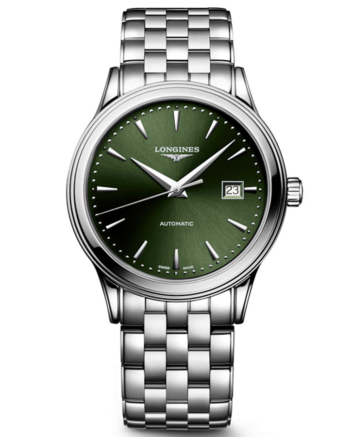 Часы Longines Flagship L4.984.4.02.6 — мужские, зеленый