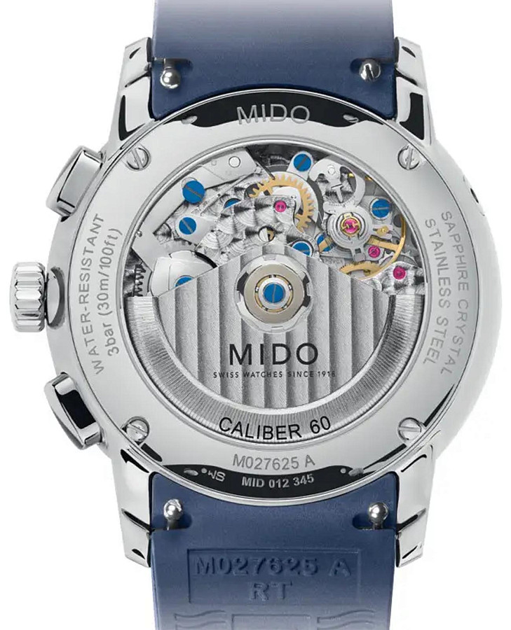 Часы Mido Baroncelli Moonphase M027.625.17.041.00 — сталь металл, Швейцария