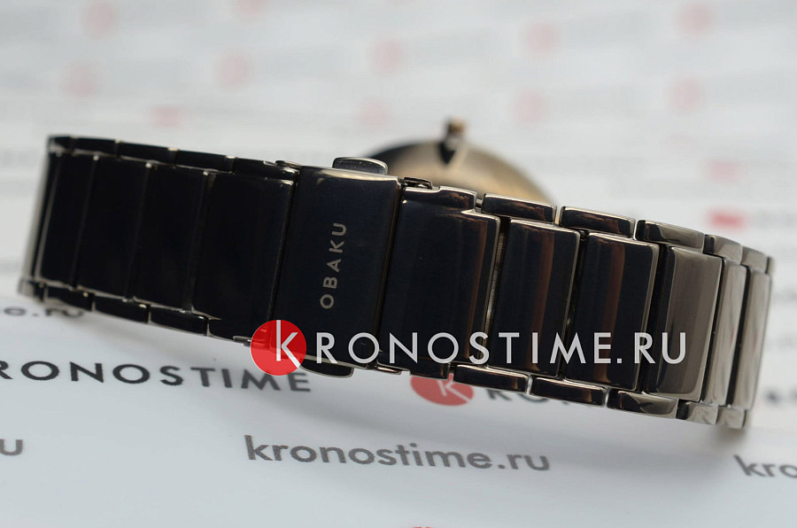 Часы Obaku Links V258GXDLSJ — нержавеющая сталь + титан, мужские