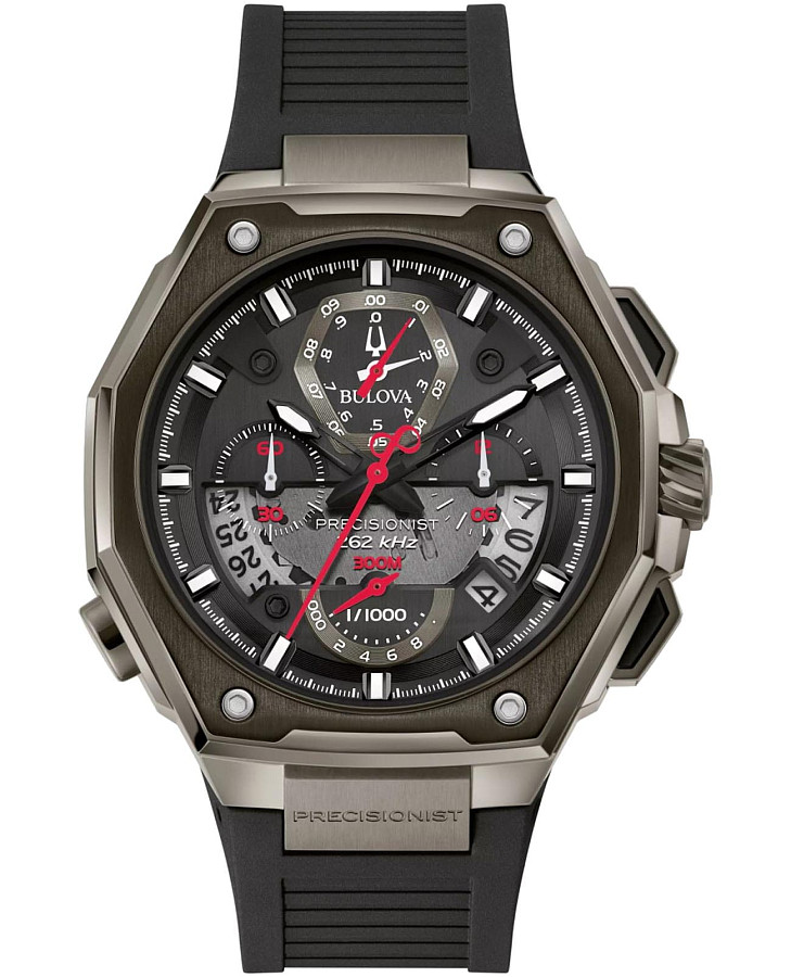 Часы Bulova Precisionist 98B358 — мужские, черный