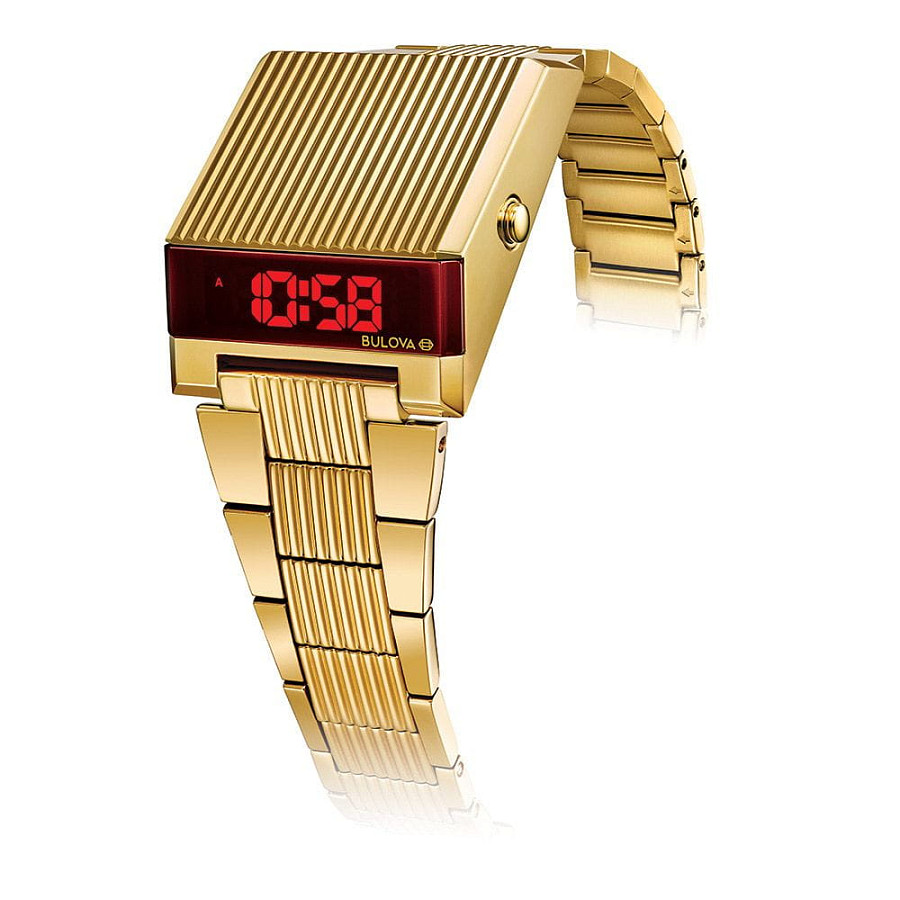 Часы Bulova Computron 97C110 — нержавеющая сталь с ip-покрытием, мужские