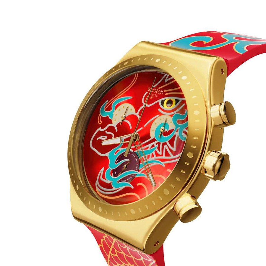 Часы Swatch I New Chrono YVZ100 — кварцевые, металл сталь