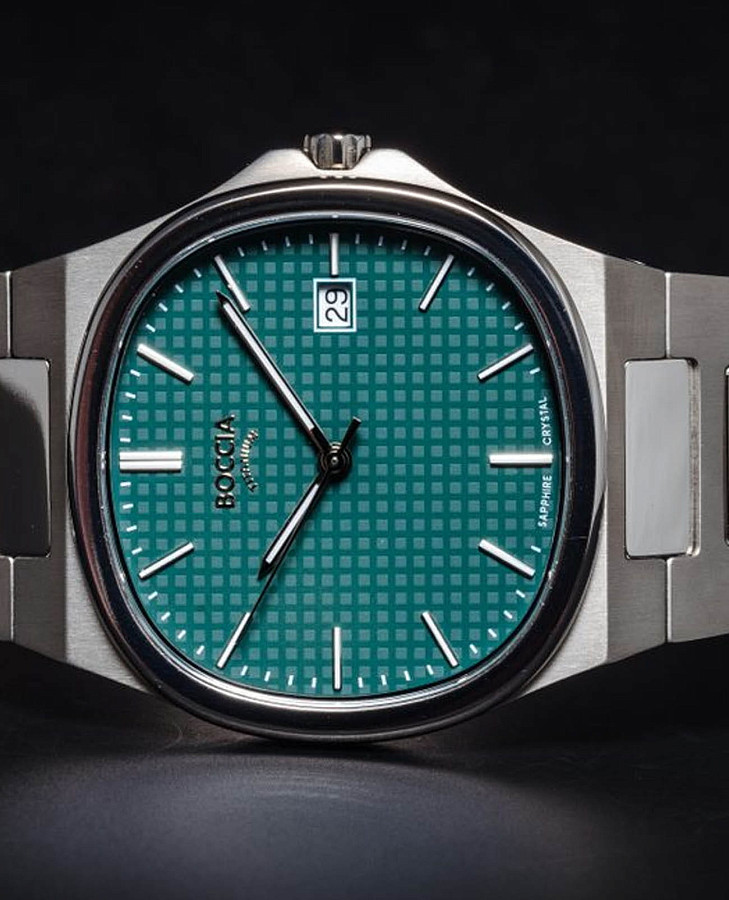 Часы Boccia Titanium Square 3657-03 — кварцевые, титан