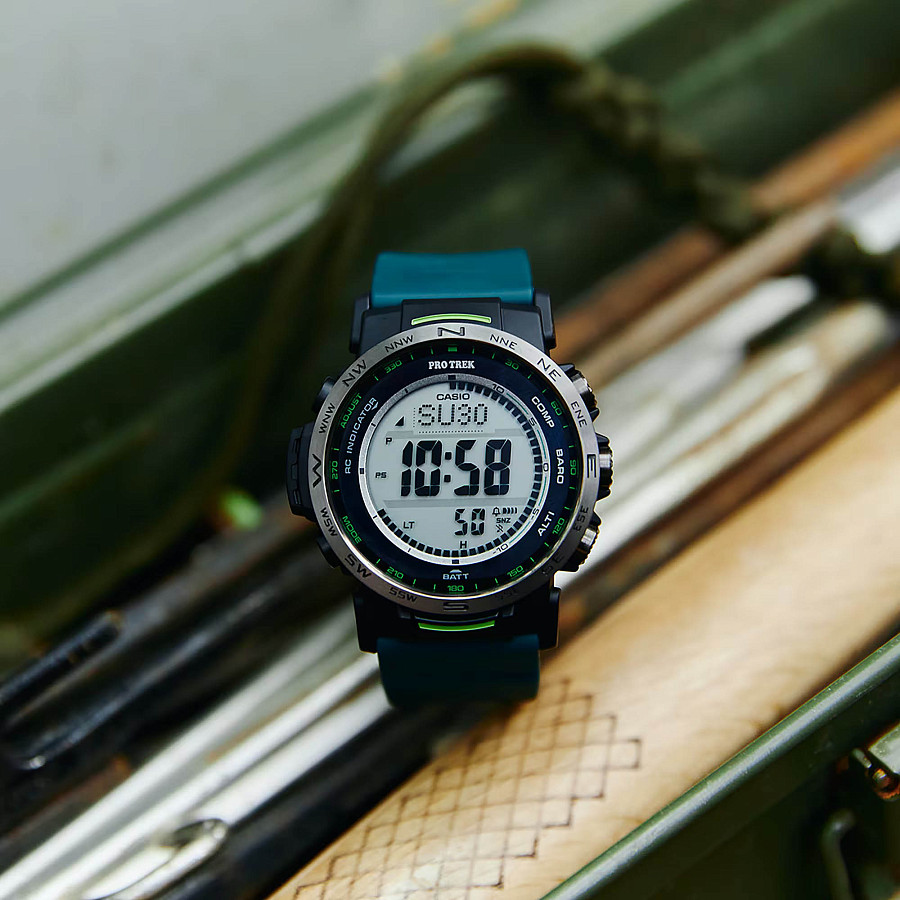 Часы Casio Pro Trek PRW-35Y-3DR (PRW-35Y-3) — кварцевые, металл сталь пластик