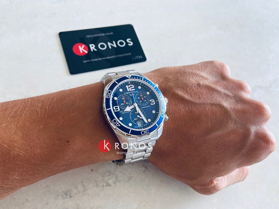 Часы Certina DS Action Chrono COSC C032.434.11.047.00 — кварцевые, Швейцария, мужские