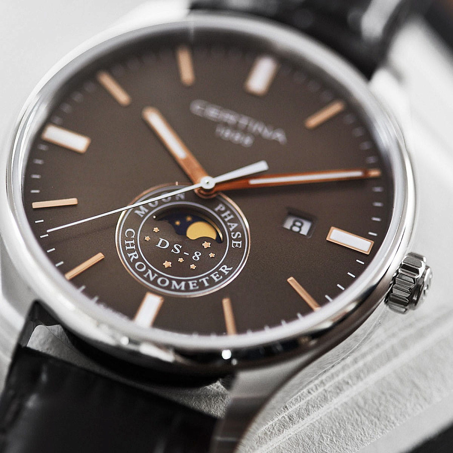 Часы Certina DS-8 Moon Phase C033.457.16.081.00 — сталь металл, Швейцария