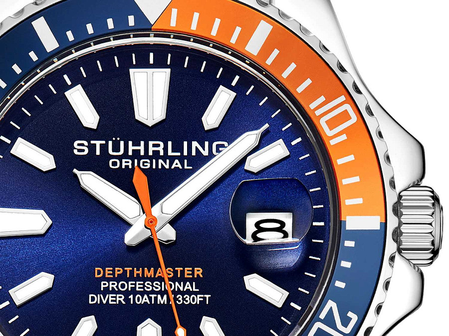 Часы Stuhrling Aquadiver 3950A.12 — США, кварцевые